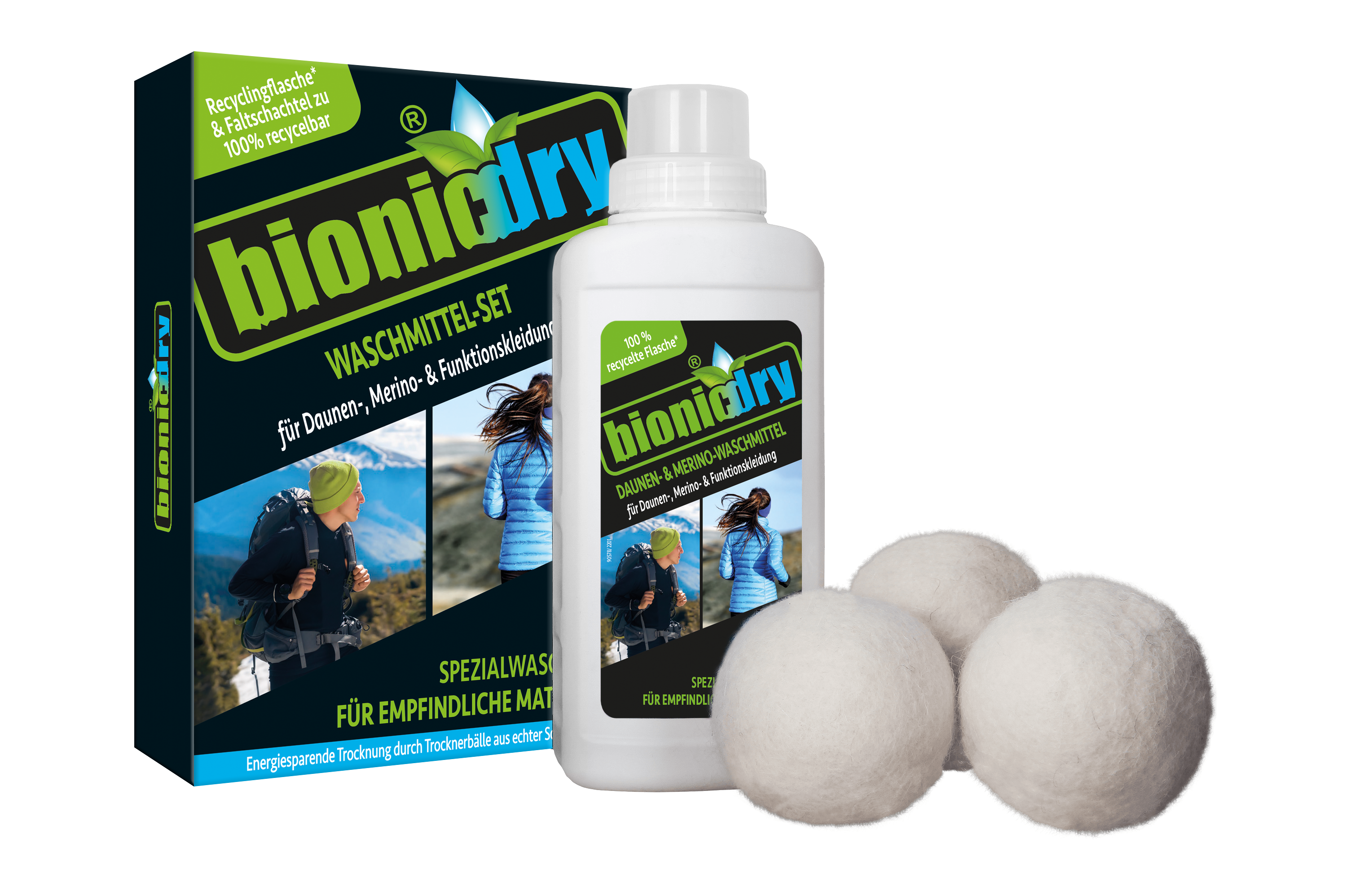 BIONICDRY DAUNEN- & MERINO-WASCHMITTEL-SET