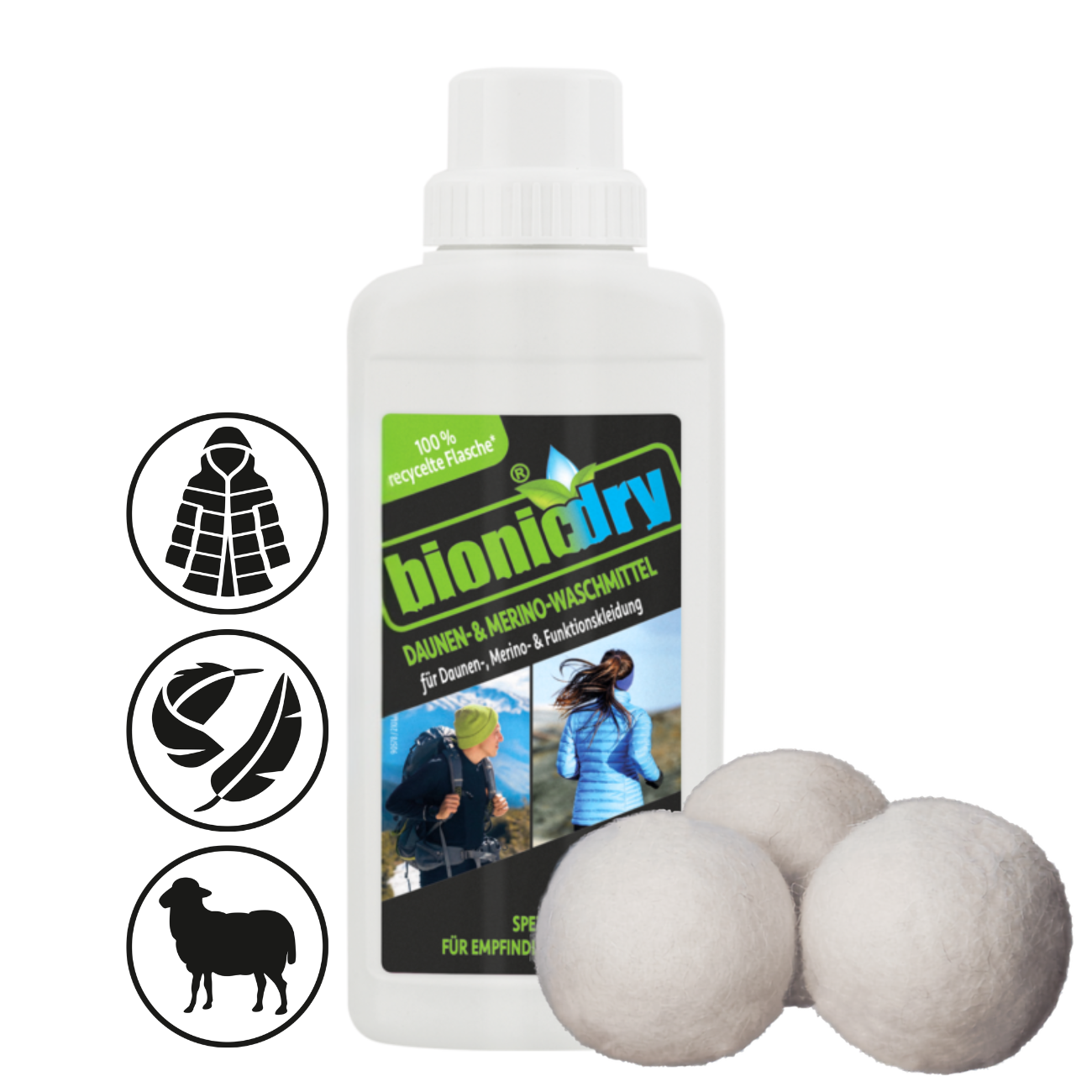 BIONICDRY DAUNEN- & MERINO-WASCHMITTEL-SET